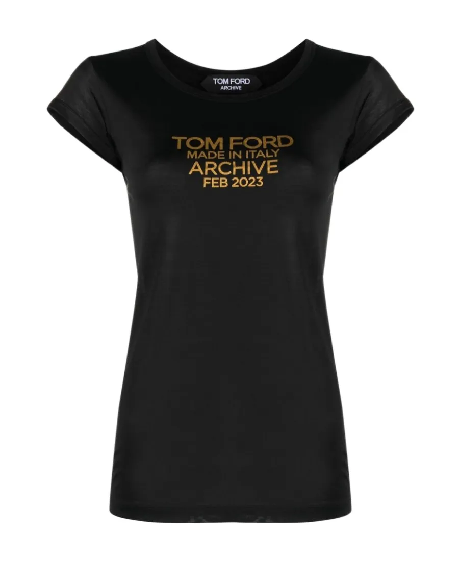 Tom Ford Logo Printed Crewneck T-Shirt