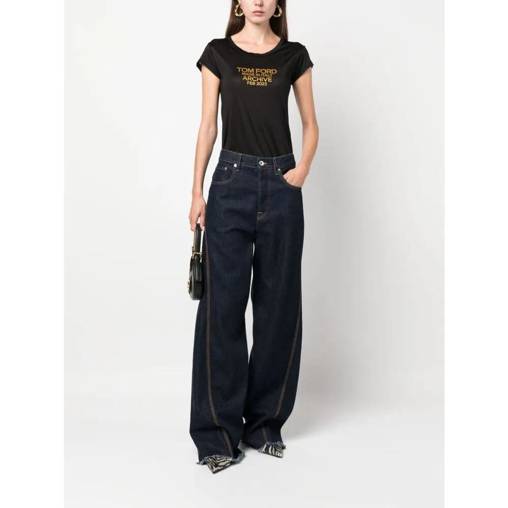 Tom Ford Logo Printed Crewneck T-Shirt