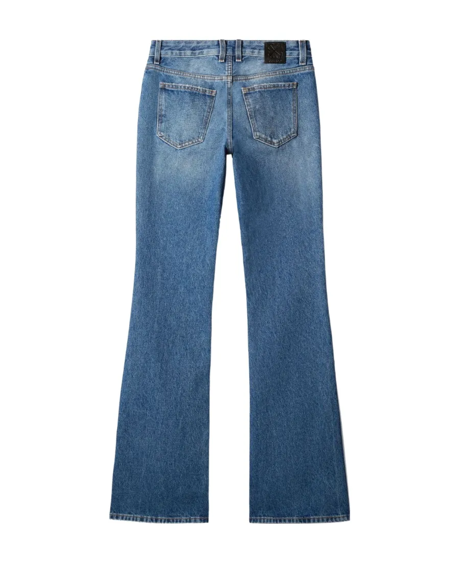 Off-White Logo Patch Flared Jeans