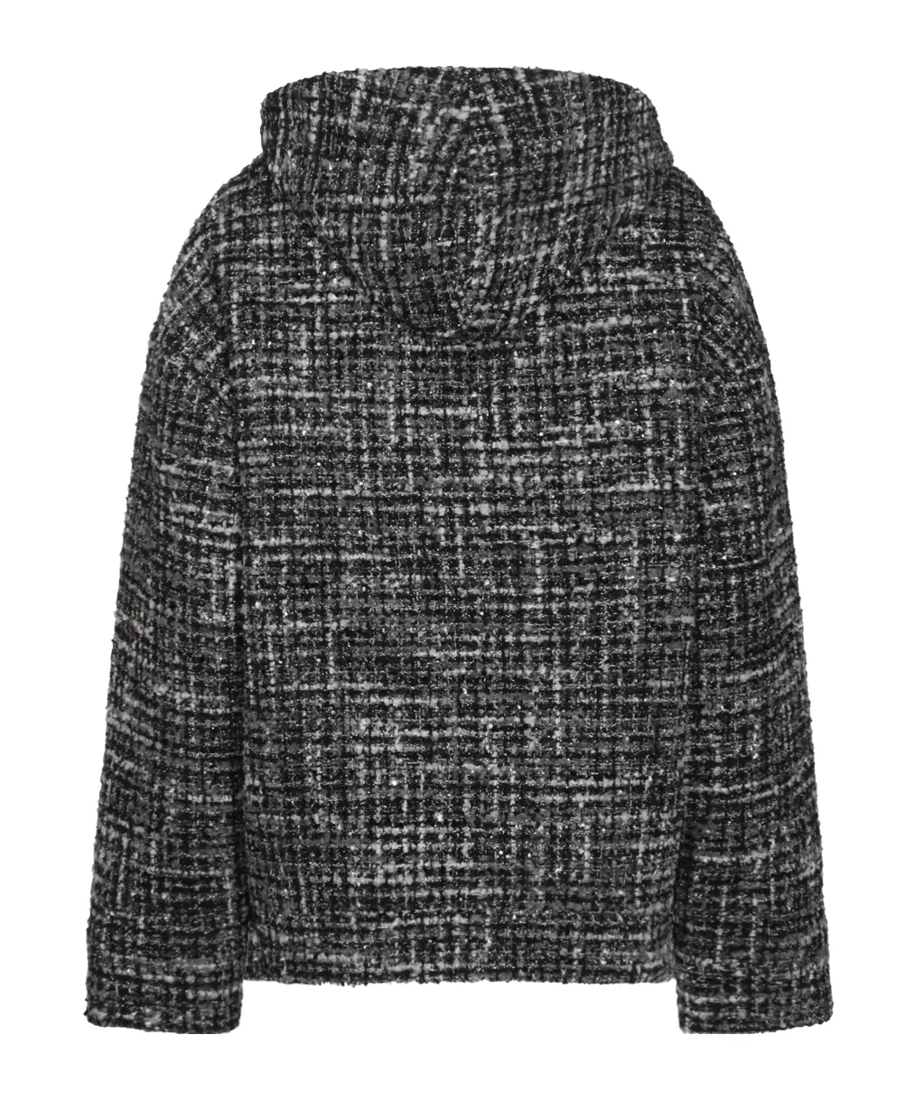 Valentino Zip-Up Tweed Jacket