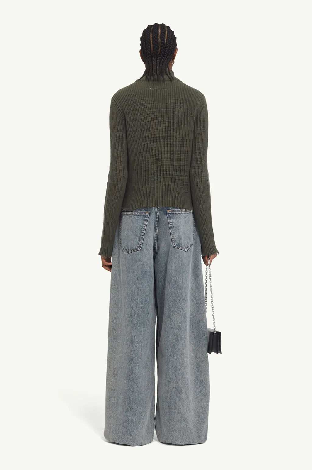 Mm6 Maison Margiela Wide Leg Panelled Jeans