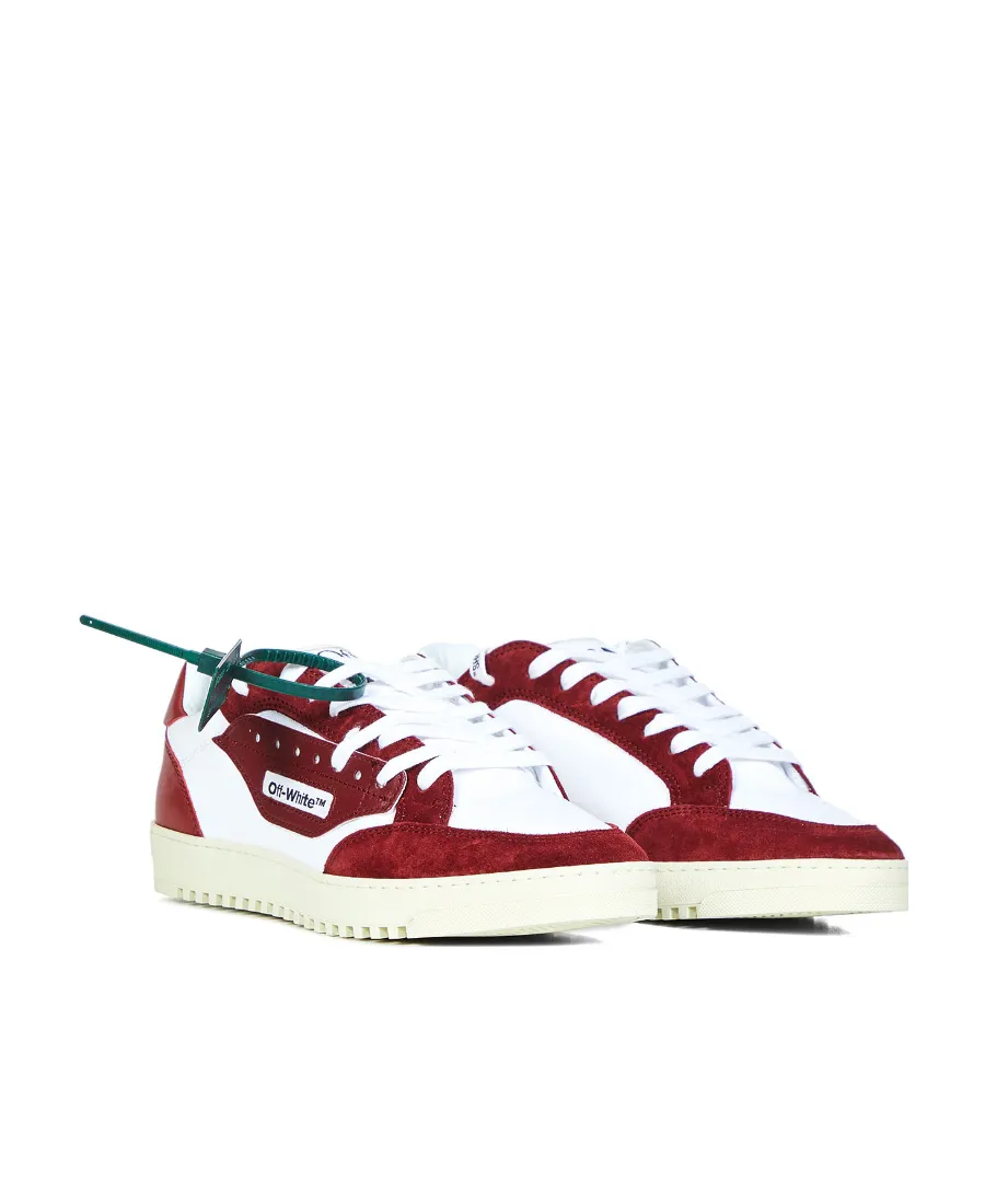 Panelled Logo-Print Lace-Up Sneakers