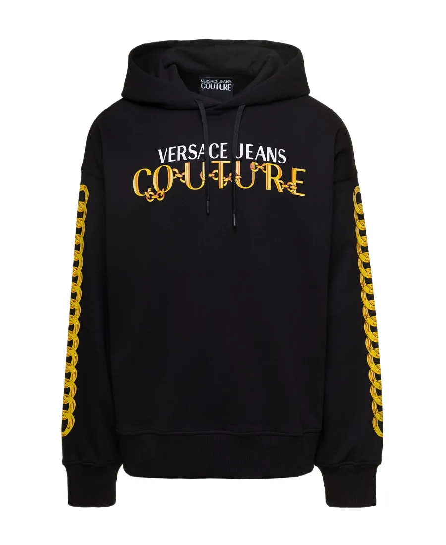 Versace Jeans Couture Logo Printed Drawstring Hoodie