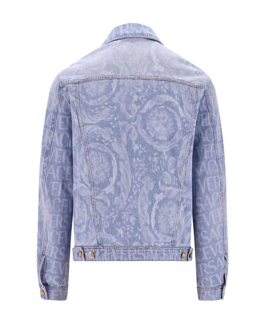 Versace Long-Sleeved Buttoned Denim Jacket