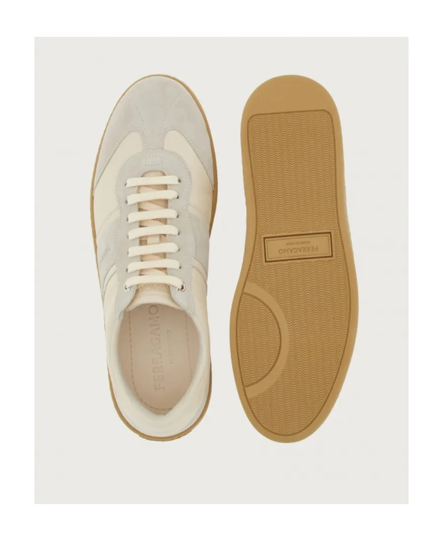 Salvatore Ferragamo Panelled Low-Top Sneakers