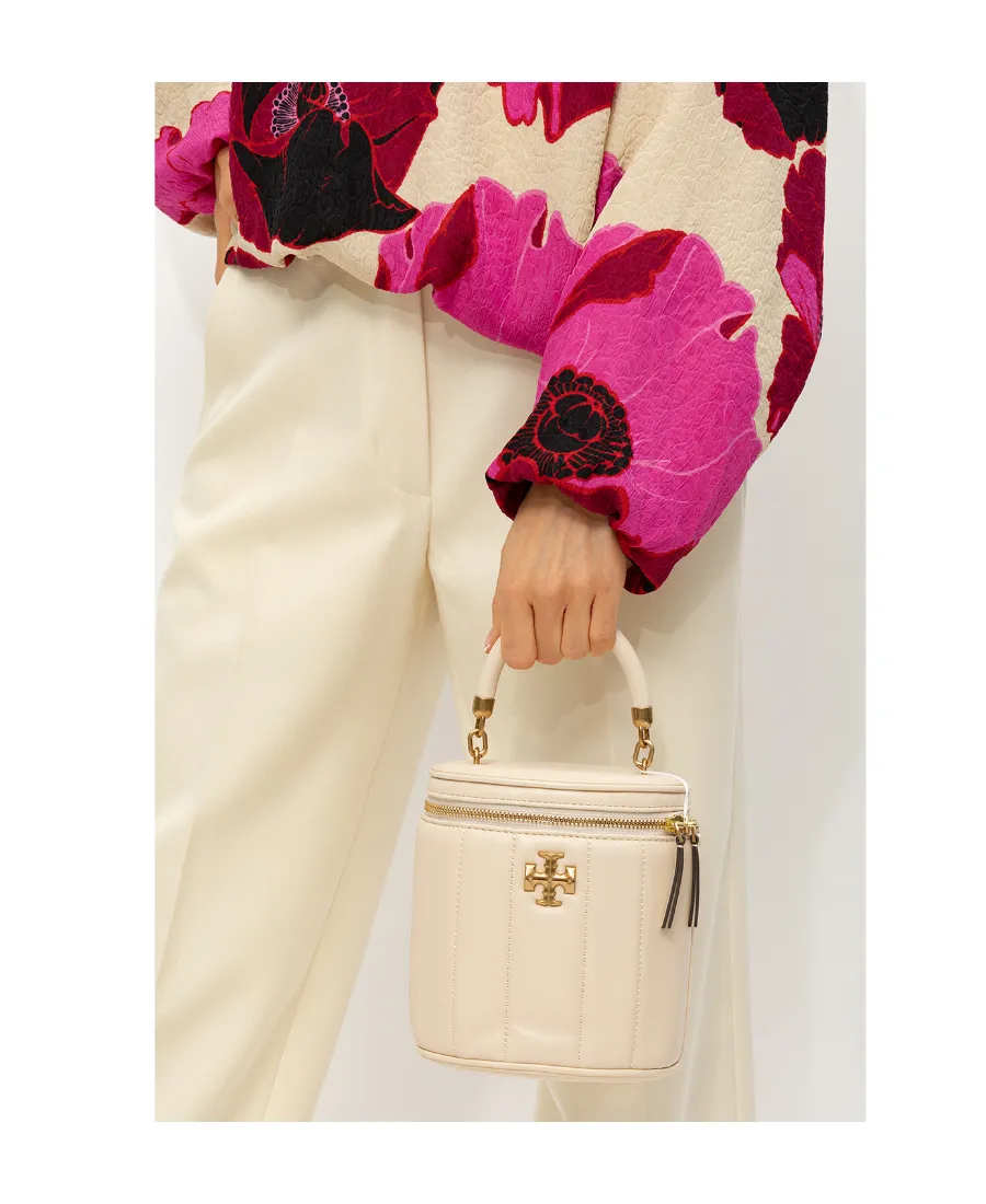 Logo-Plaque Leather Tote Bag