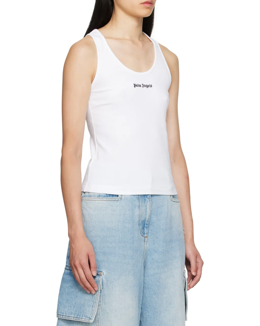 Palm Angels Logo Embroidered Tank Top