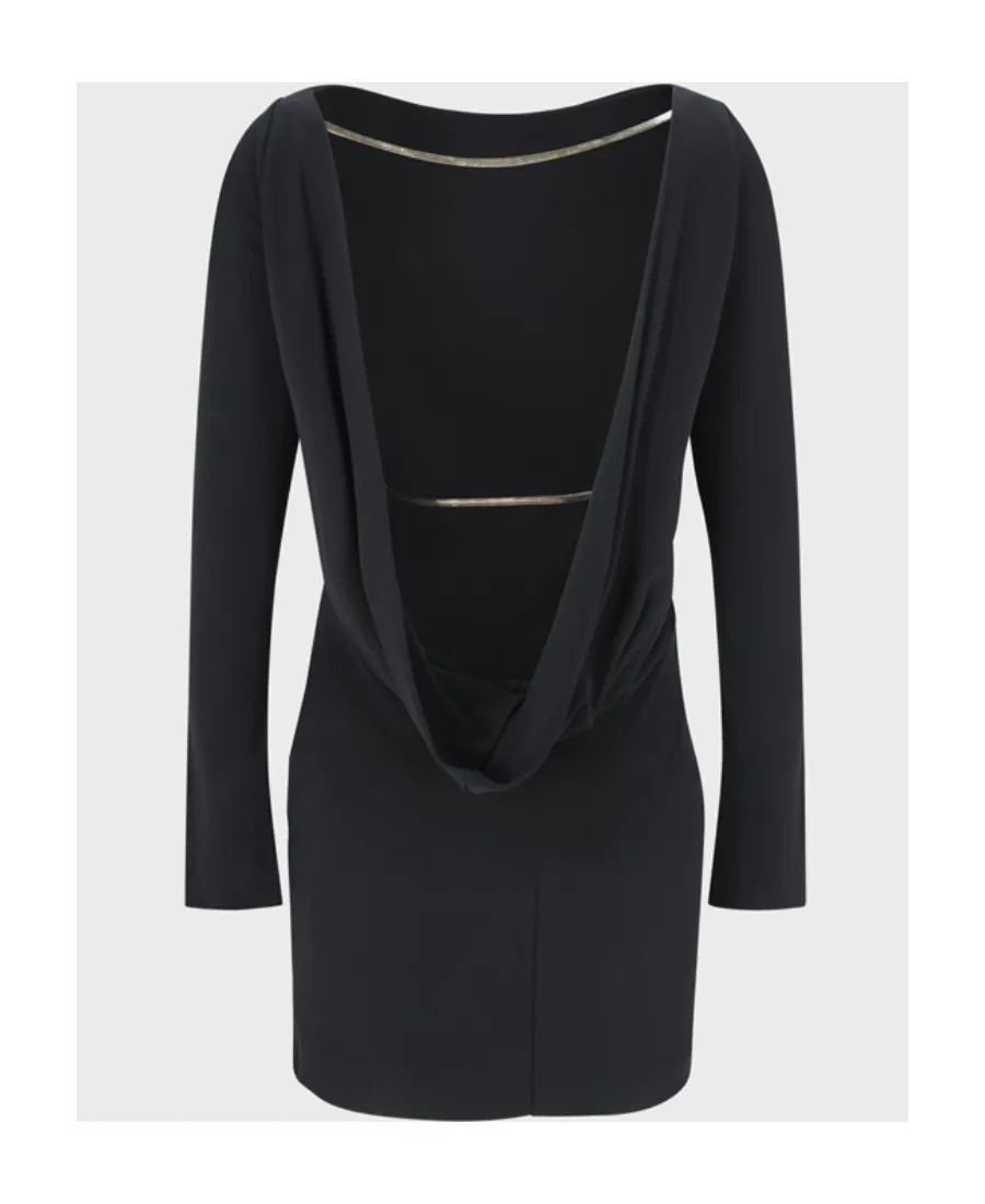Dsquared2 Chain-Embellished Open-Back Mini Dress