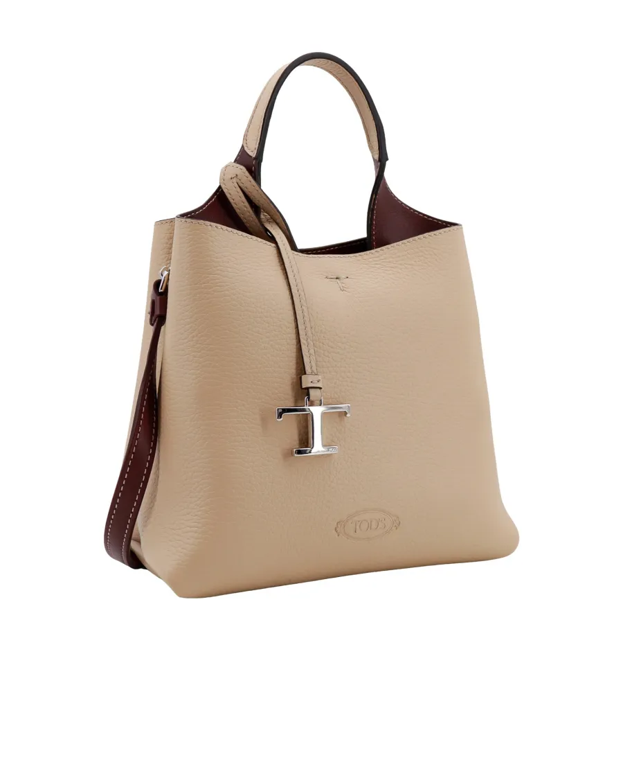 Tod's Timeless Logo Plaque Tote Bag