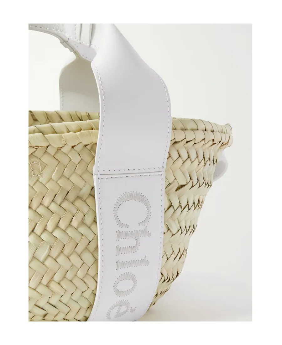 Small Chloé Sense Raffia Tote Bag