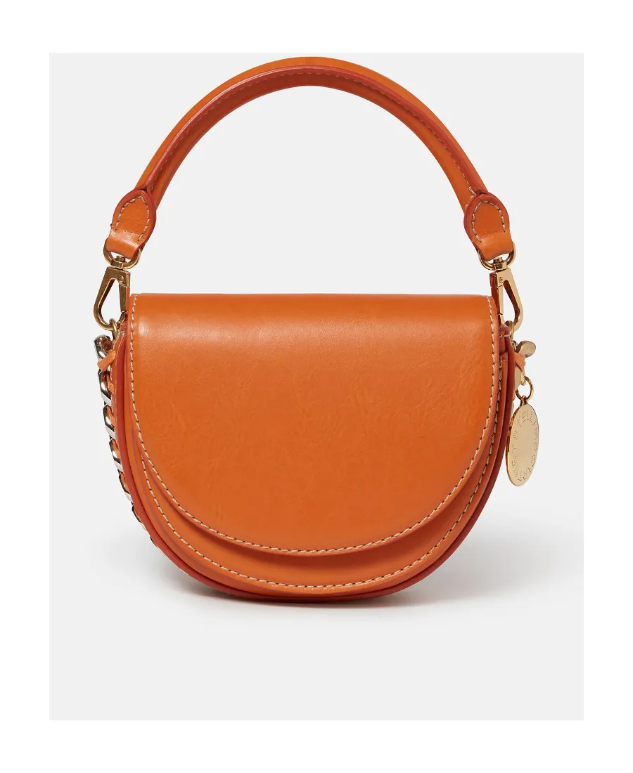Stella Mccartney Frayme Logo-Charm Shoulder Bag
