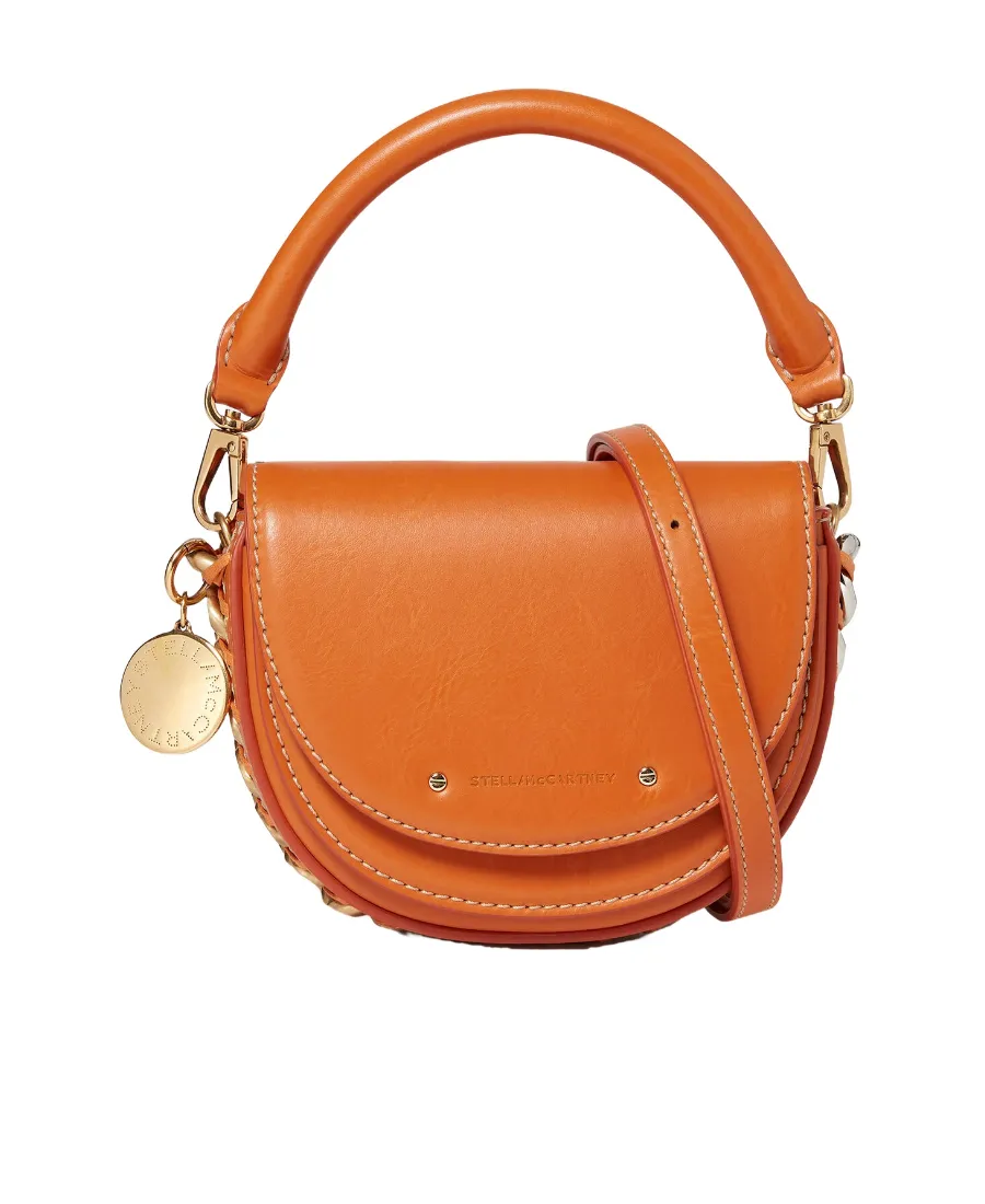 Stella Mccartney Frayme Logo-Charm Shoulder Bag