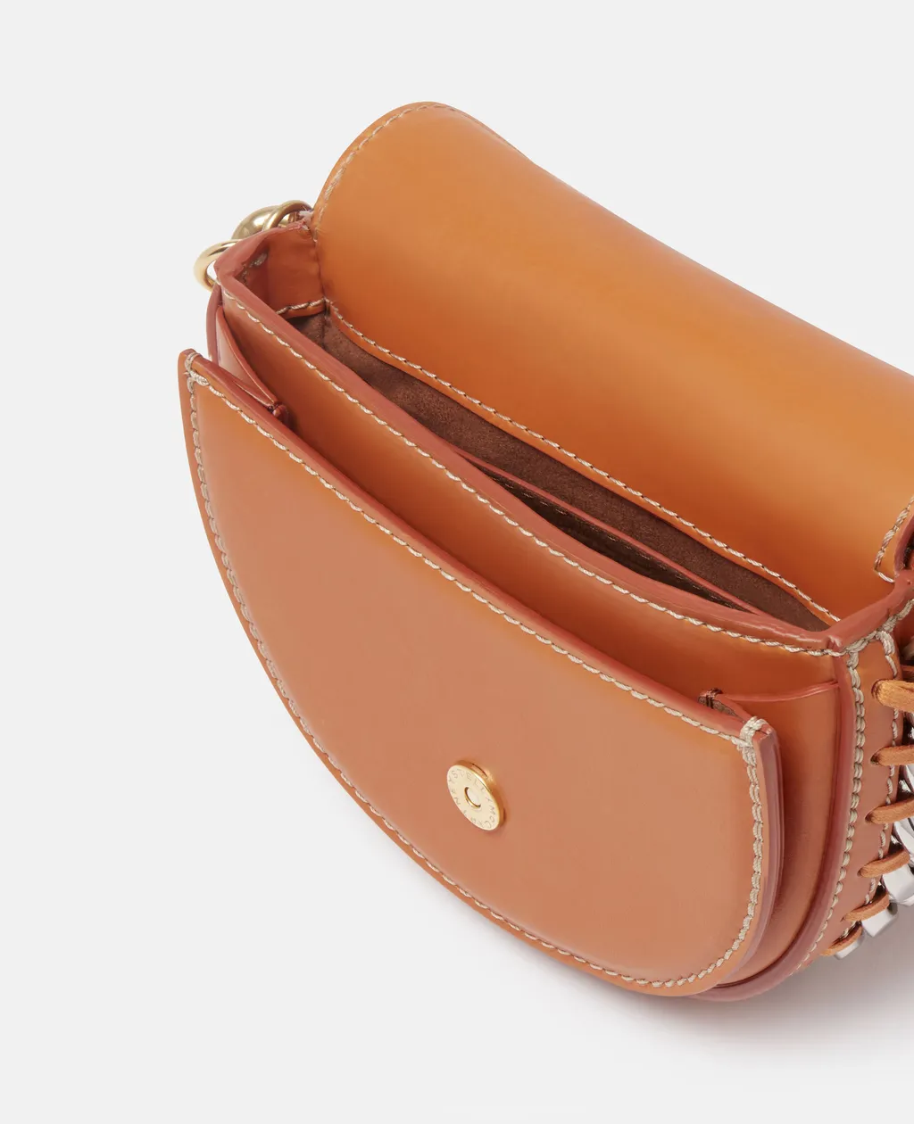 Stella Mccartney Frayme Logo-Charm Shoulder Bag