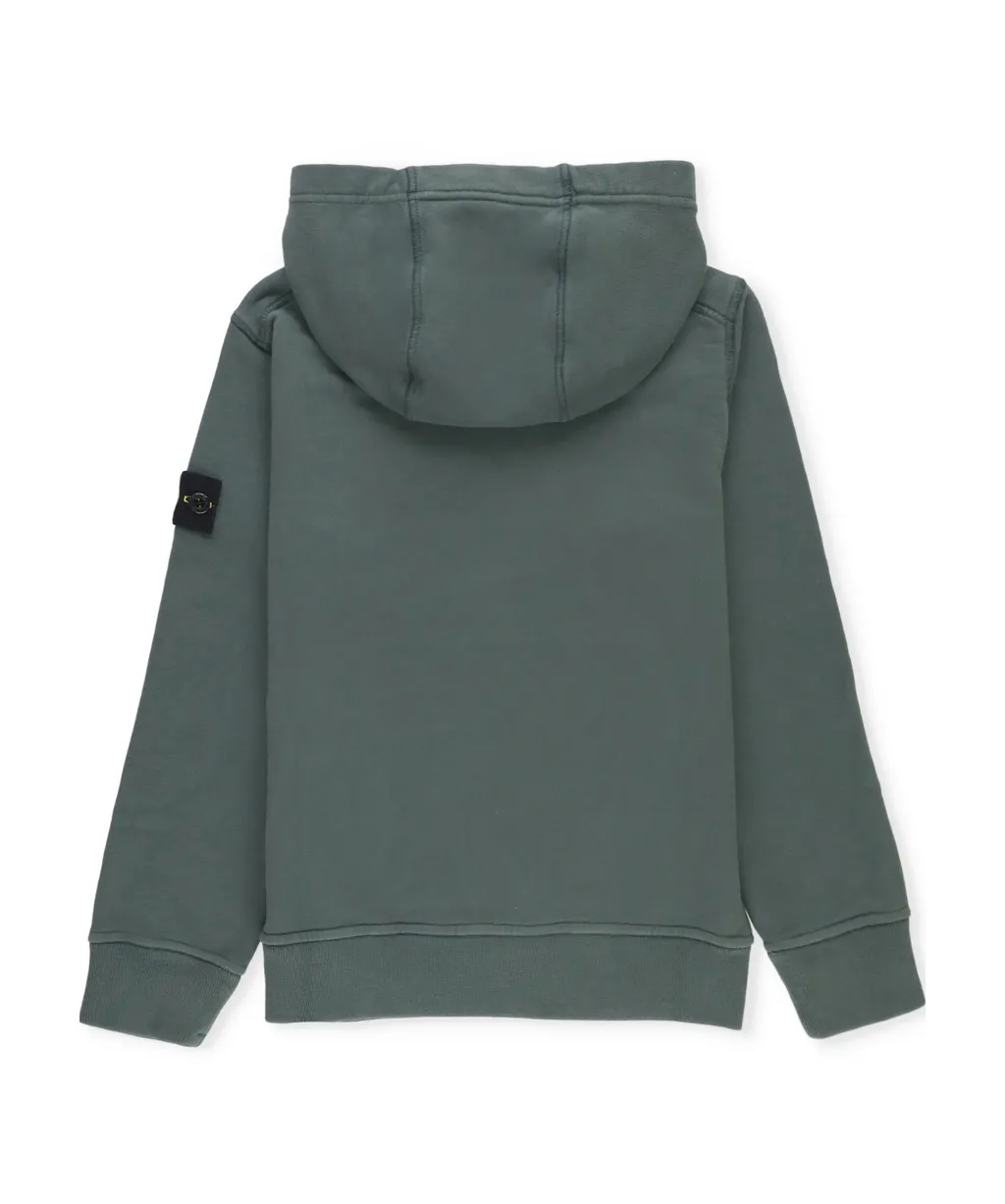 Stone Island Junior Compass-Badge Long-Sleeved Hoodie