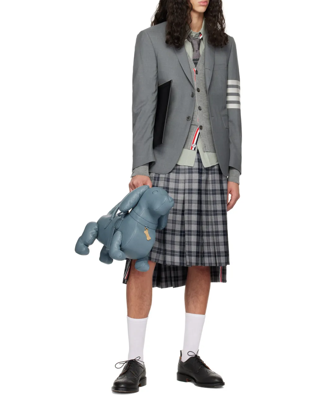 Thom Browne 4-Bar V-Neck Knit Cardigan