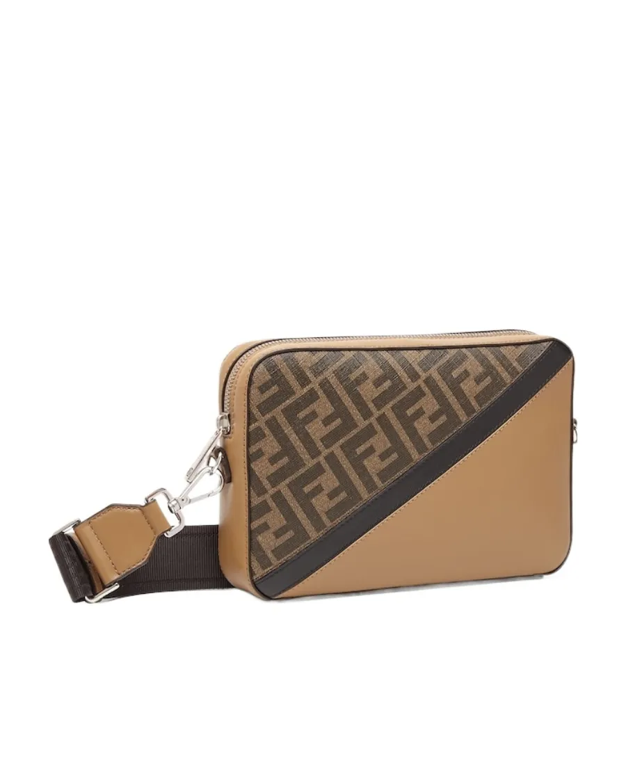 Fendi Monogram Panelled Messenger Bag