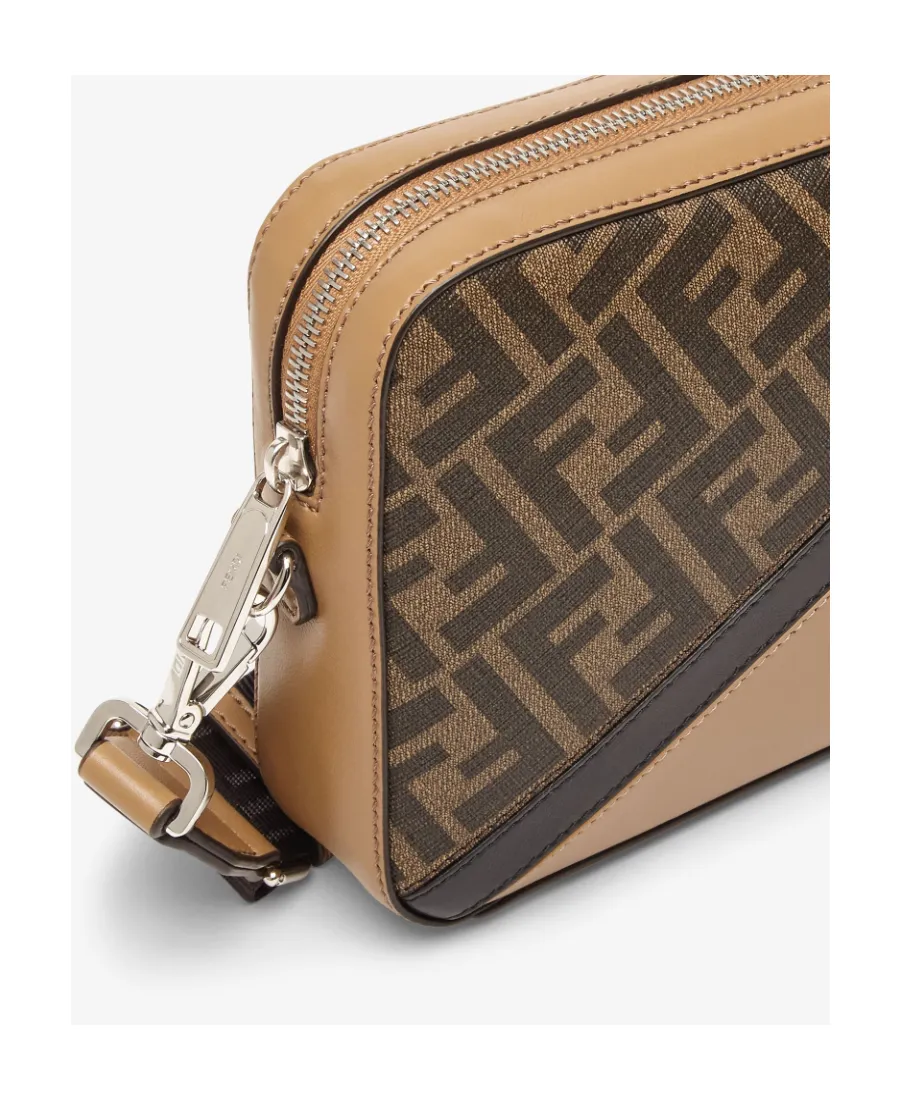 Fendi Monogram Panelled Messenger Bag