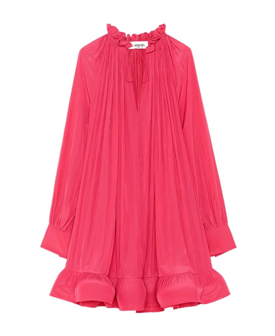 Ruffled Charmeuse Minidress