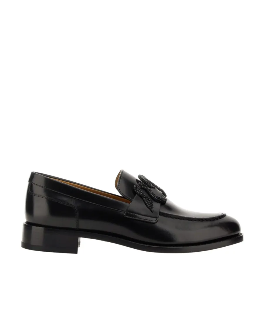 René Caovilla Morgana Embellished Slip-On Loafers