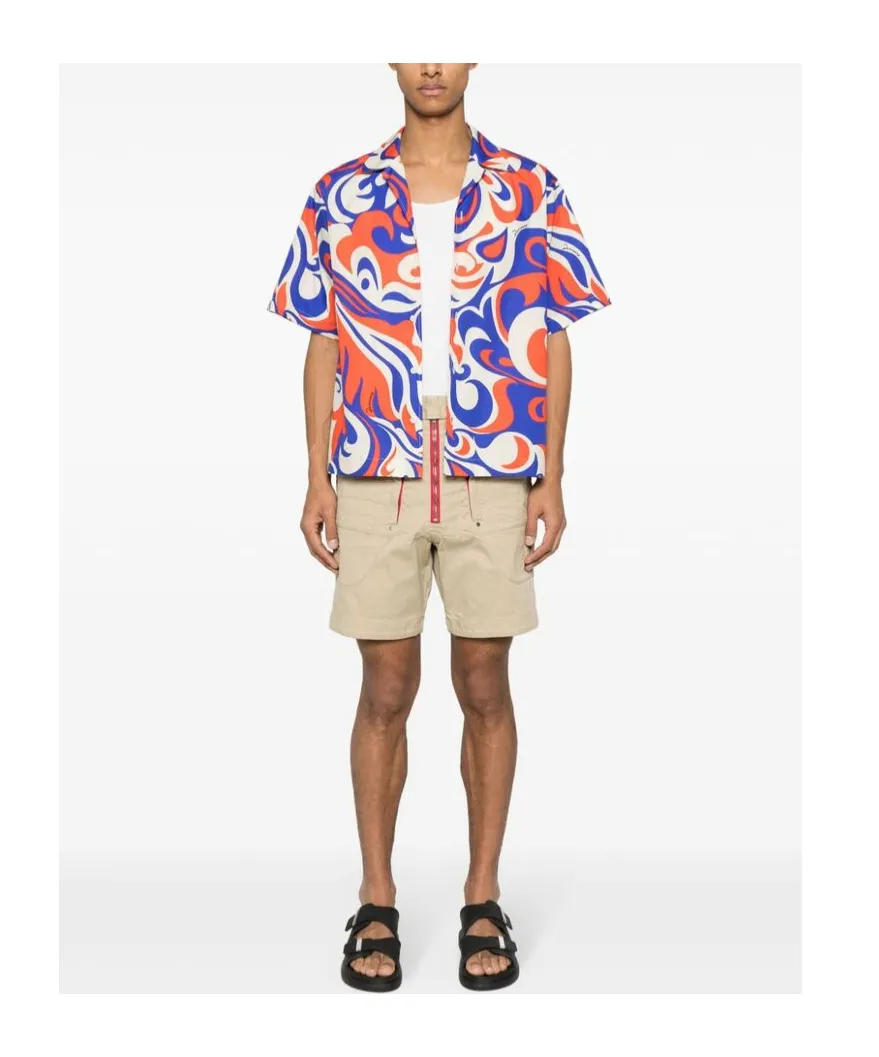 Dsquared2 Abstract Print Short-Sleeved Shirt