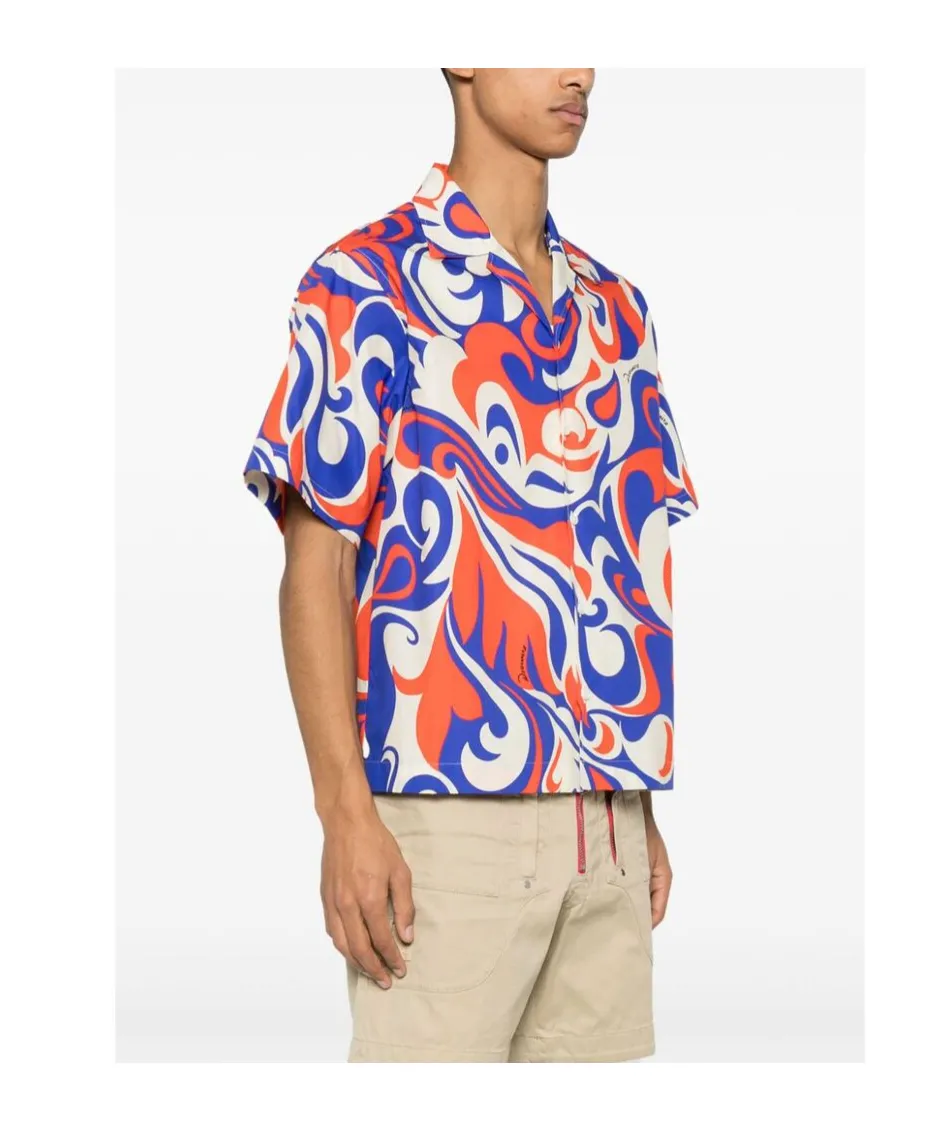 Dsquared2 Abstract Print Short-Sleeved Shirt