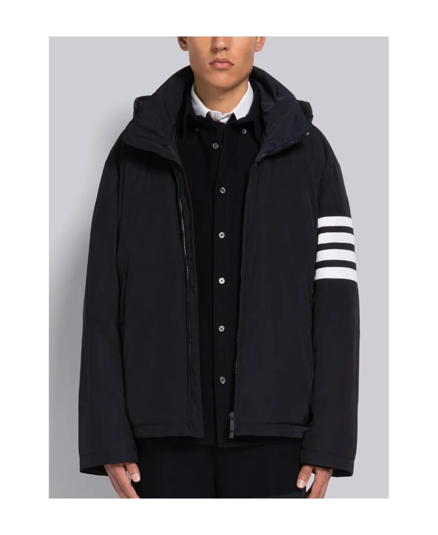 Thom Browne 4-Bar Striped Padded Zipped Jacket