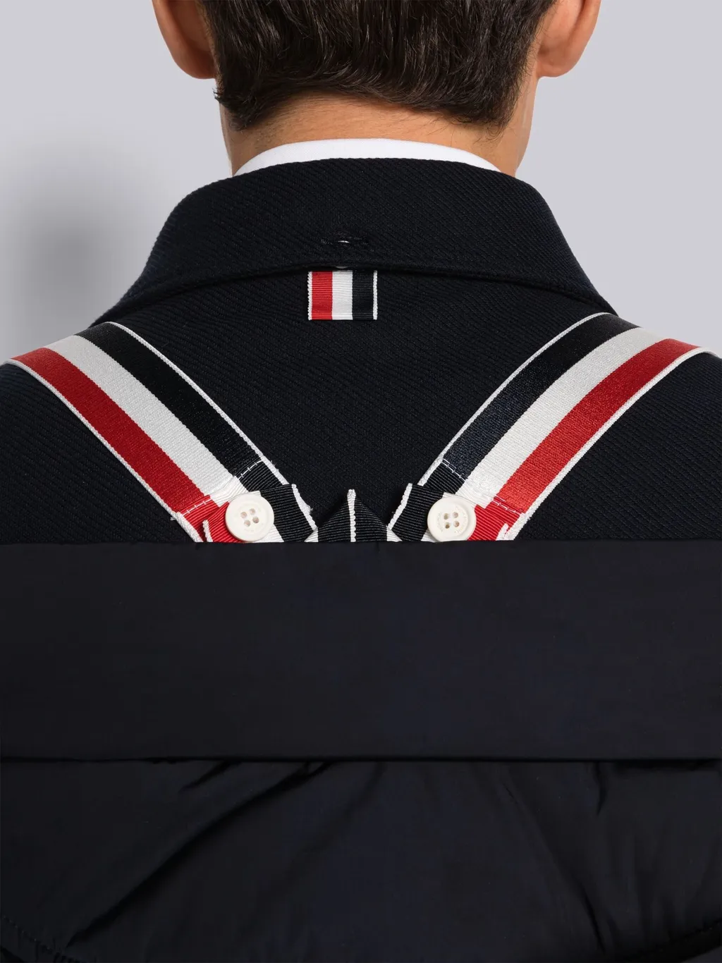Thom Browne 4-Bar Striped Padded Zipped Jacket