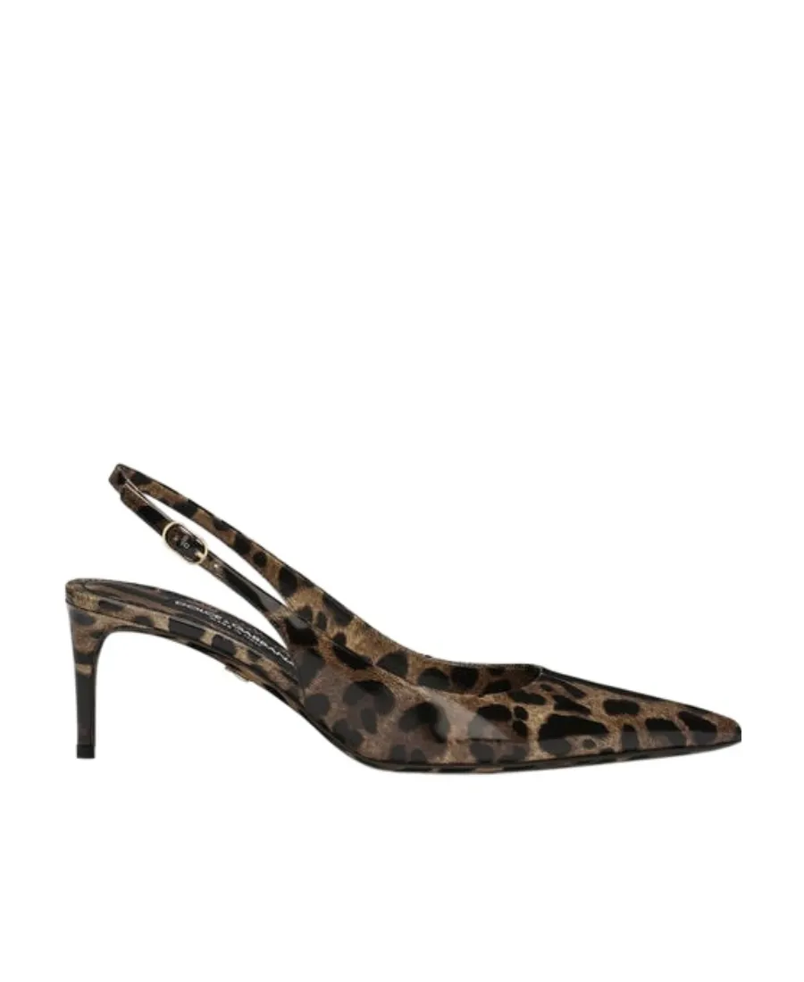 Dolce & Gabbana Leopard Printed Slingback Pumps