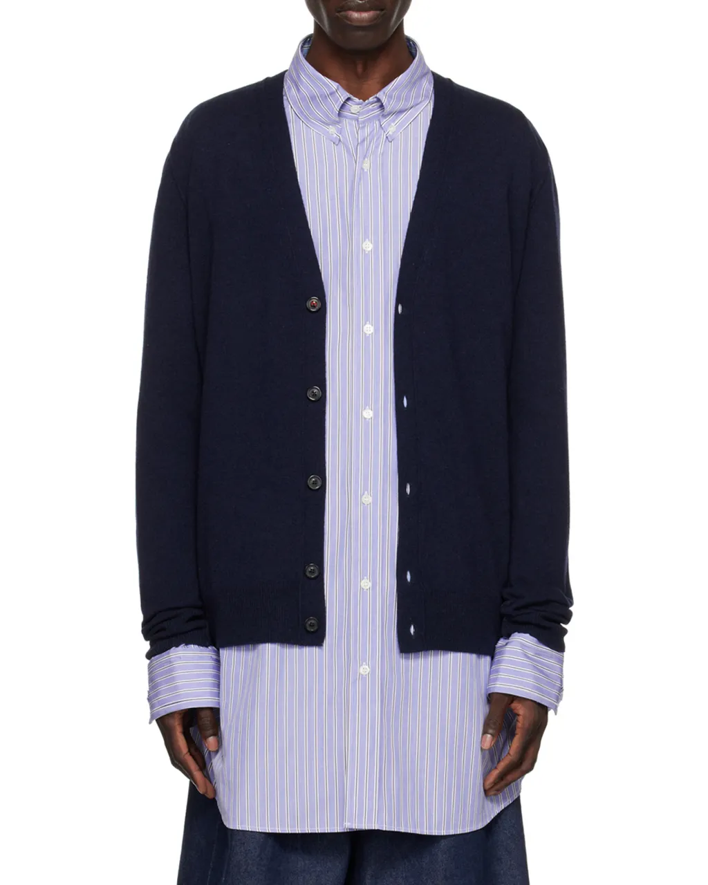 Maison Margiela Buttoned V-Neck Cardigan