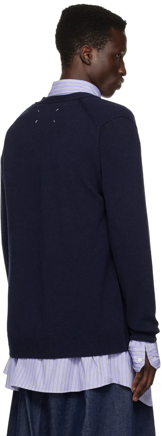 Maison Margiela Buttoned V-Neck Cardigan