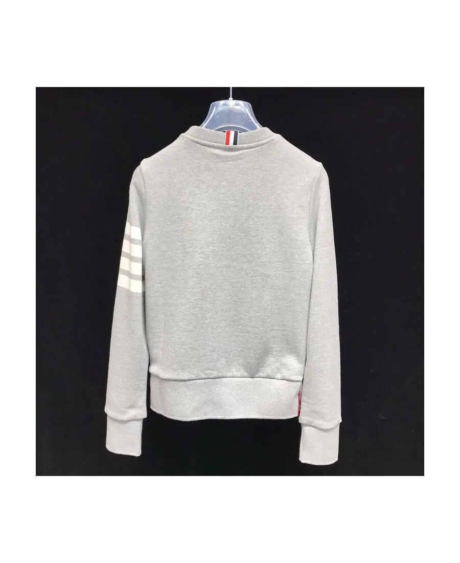 Thom Browne 4-Bar Crewneck Sweatshirt