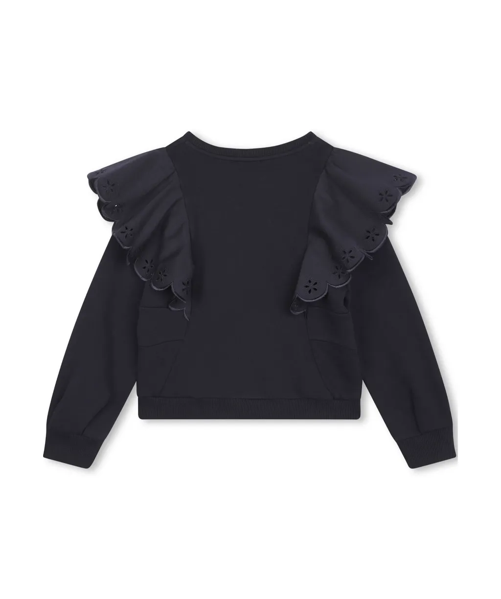 Chlo Kids Ruffled Crewneck Sweatshirt