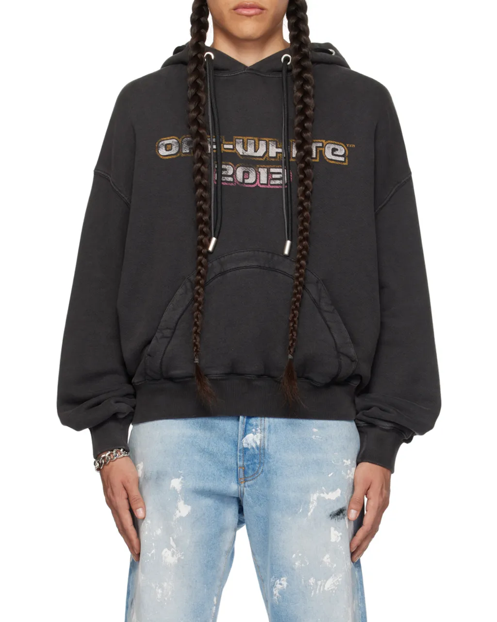 Off-White Digit Bacchus Drawstring Long-Sleeved Hoodie