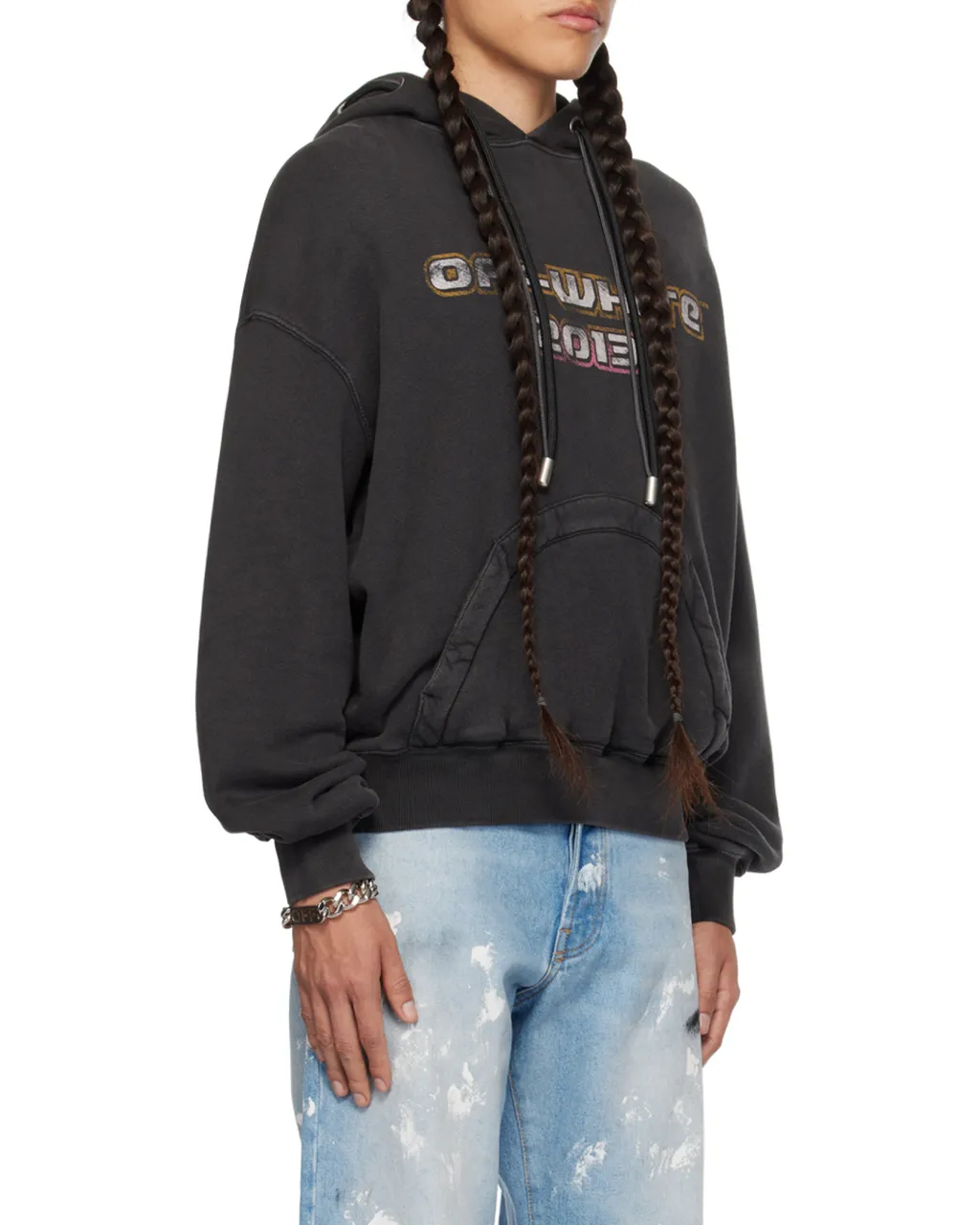 Off-White Digit Bacchus Drawstring Long-Sleeved Hoodie