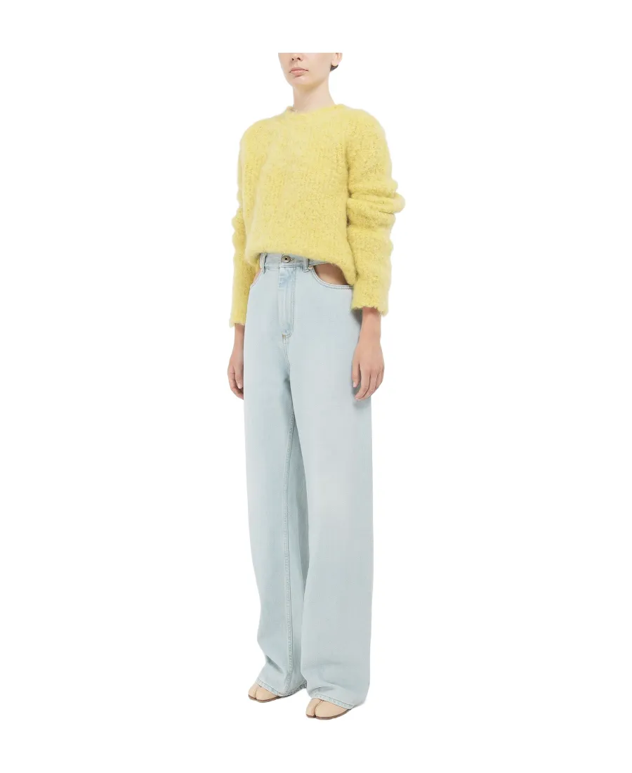 Maison Margiela High-Waist Cut-Out Detailed Jeans