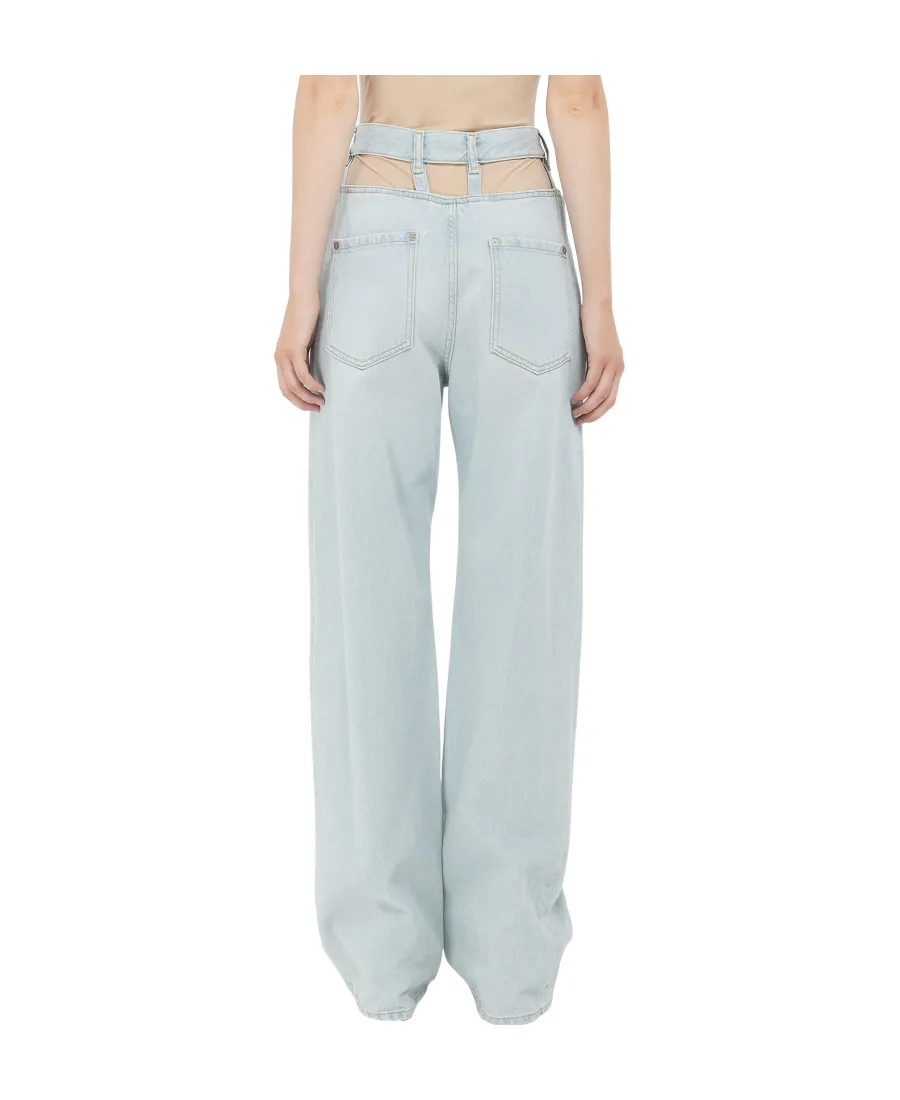 Maison Margiela High-Waist Cut-Out Detailed Jeans