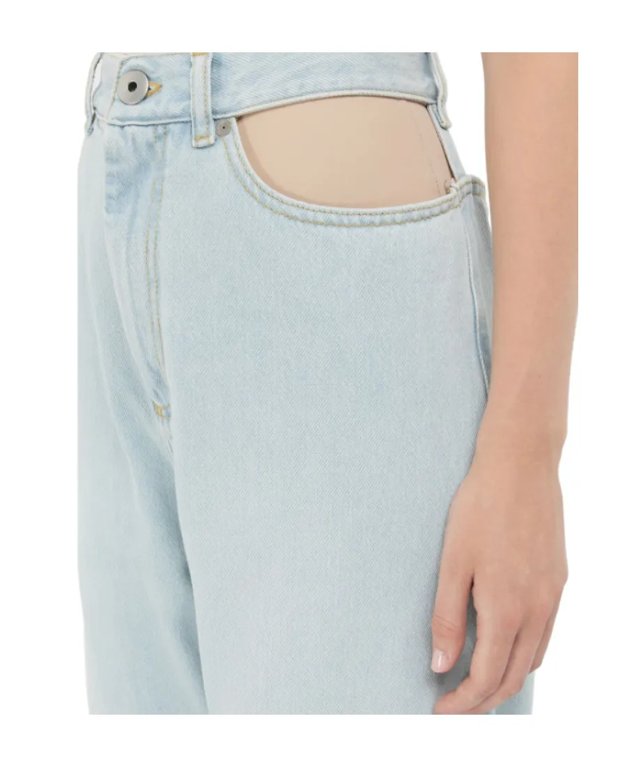 Maison Margiela High-Waist Cut-Out Detailed Jeans