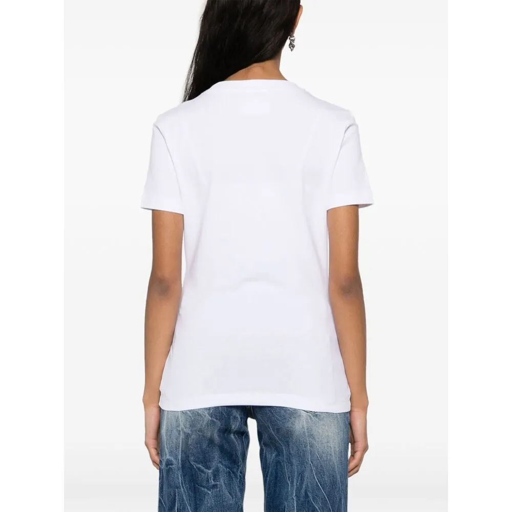 Upside Down-Logo Cotton T-Shirt