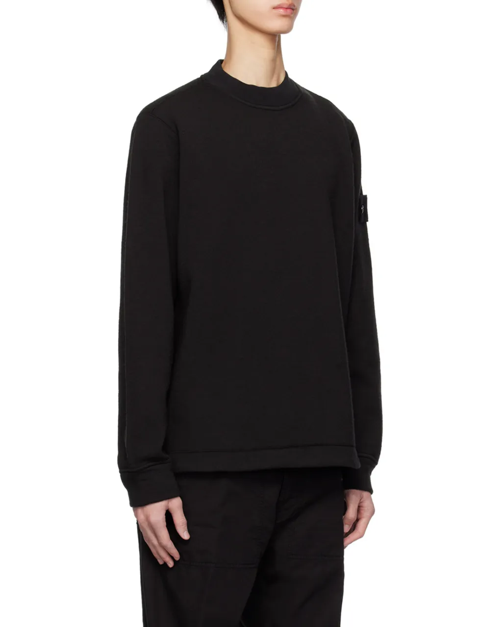Compass-Patch Crew-Neck Jumper