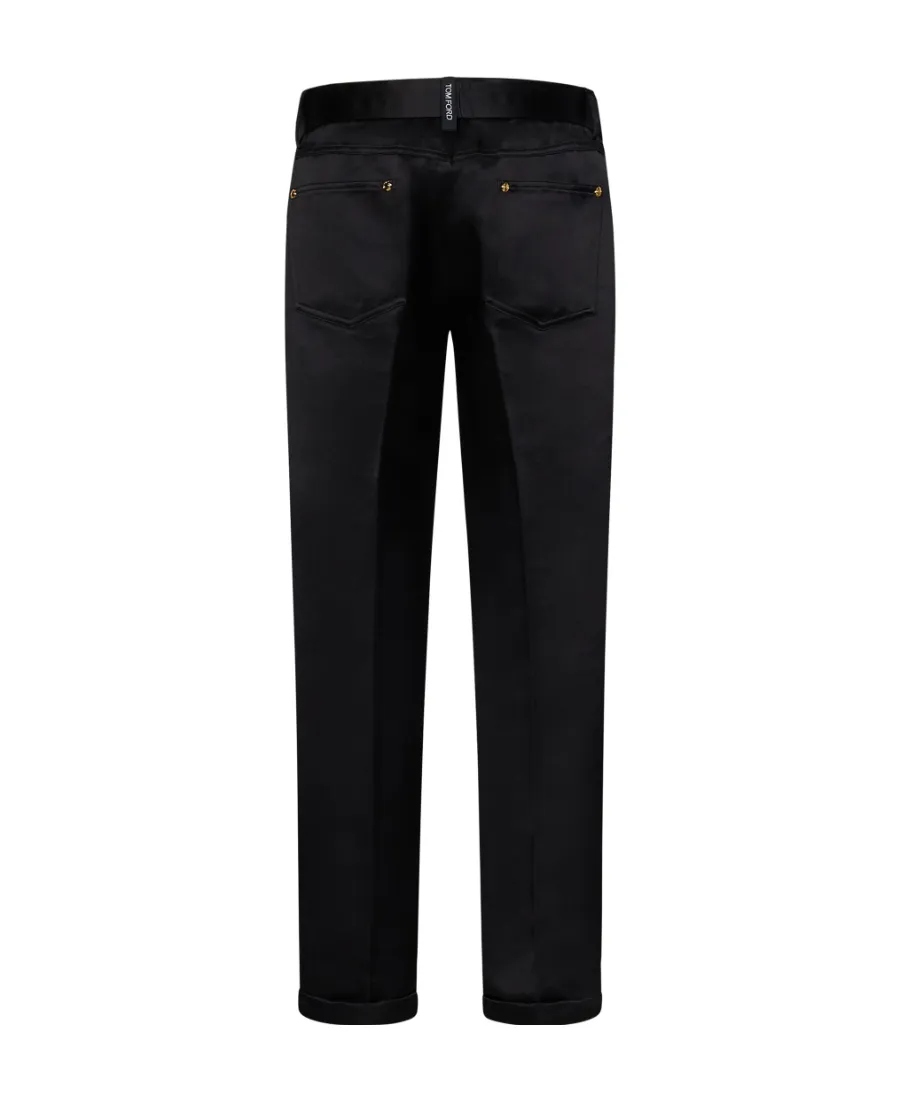 Tom Ford Belted Straight-Leg Trousers