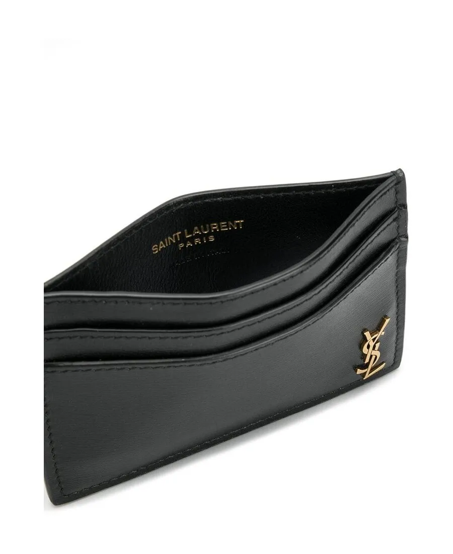 Saint Laurent Tiny Cassandre Credit Card Case