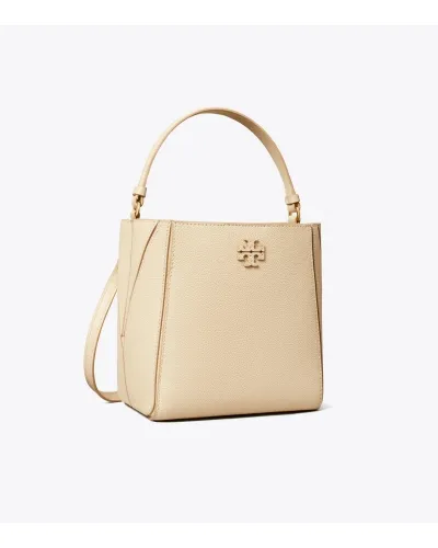 Tory Burch Small Mcgraw Logo Plaque Bucket Bag