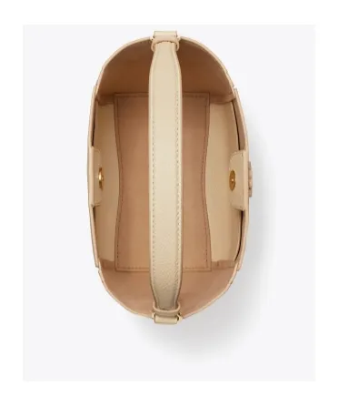 Tory Burch Small Mcgraw Logo Plaque Bucket Bag