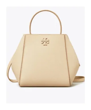 Tory Burch Small Mcgraw Logo Plaque Bucket Bag