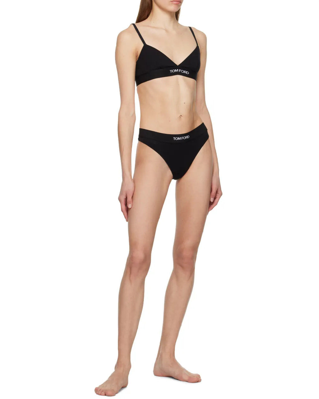 Tom Ford Logo-Waistband Stretch Thongs