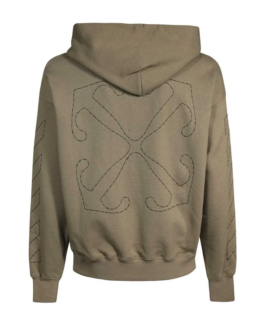 Off-White Logo Detailed Drawstring Hoodie