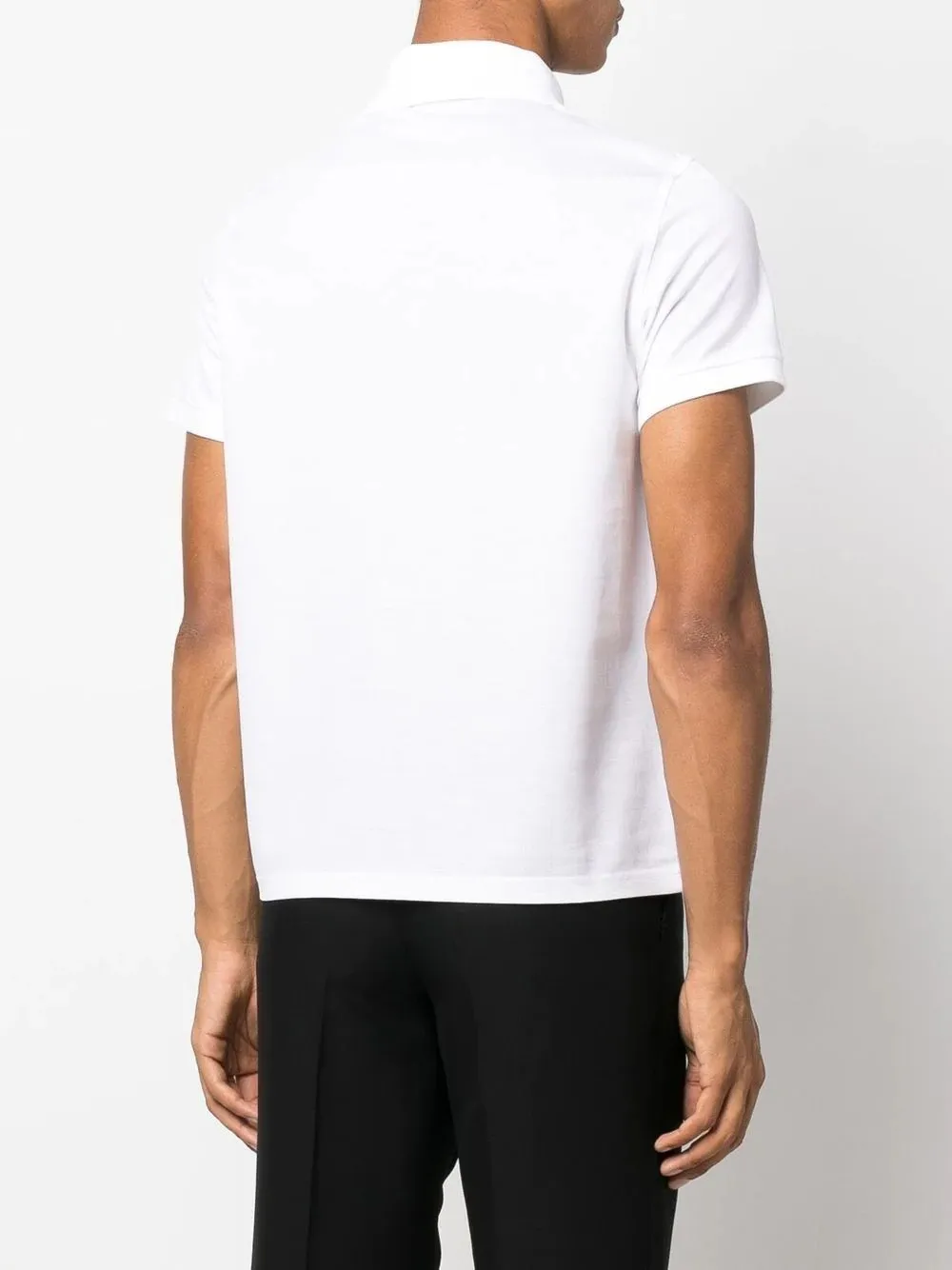 Saint Laurent Cassandre Logo Embroidered Polo Shirt