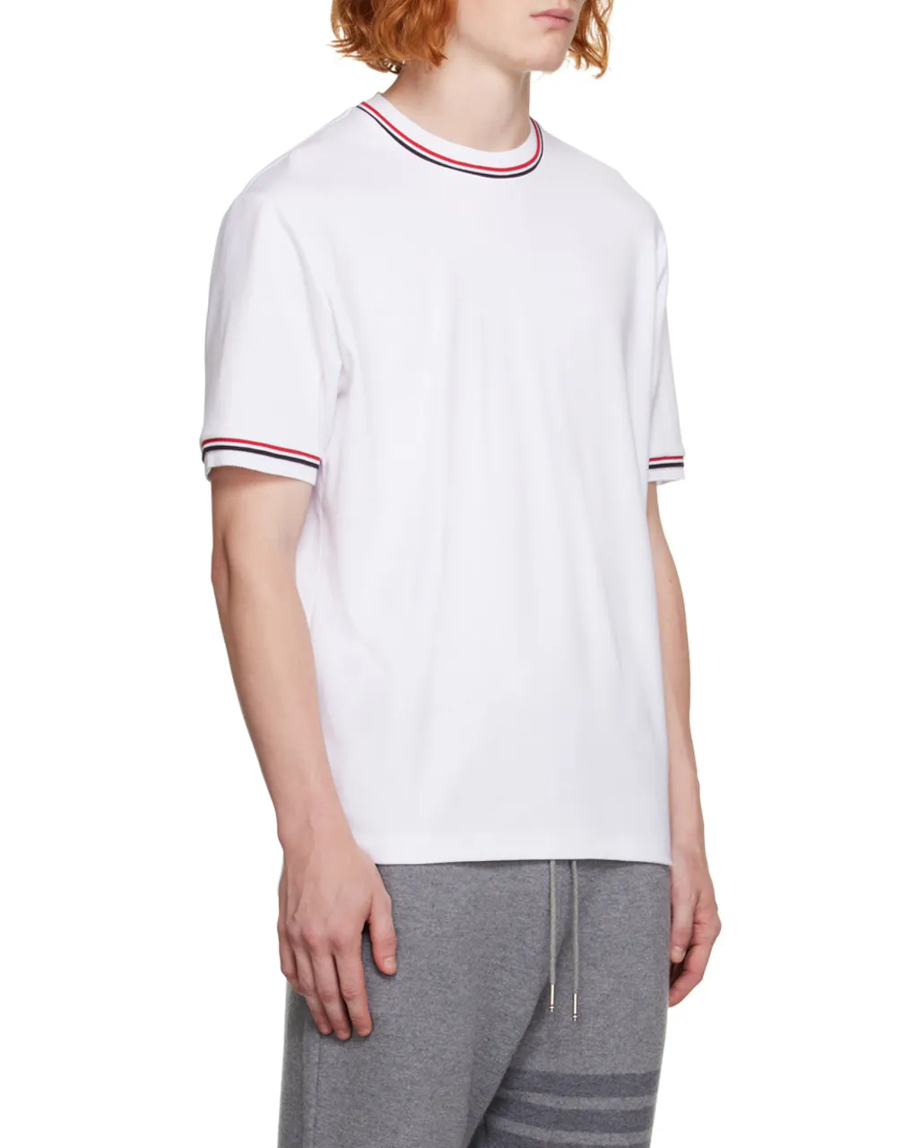 Thom Browne Logo Patch Crewneck T-Shirt