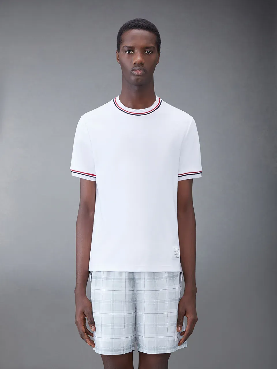 Thom Browne Logo Patch Crewneck T-Shirt