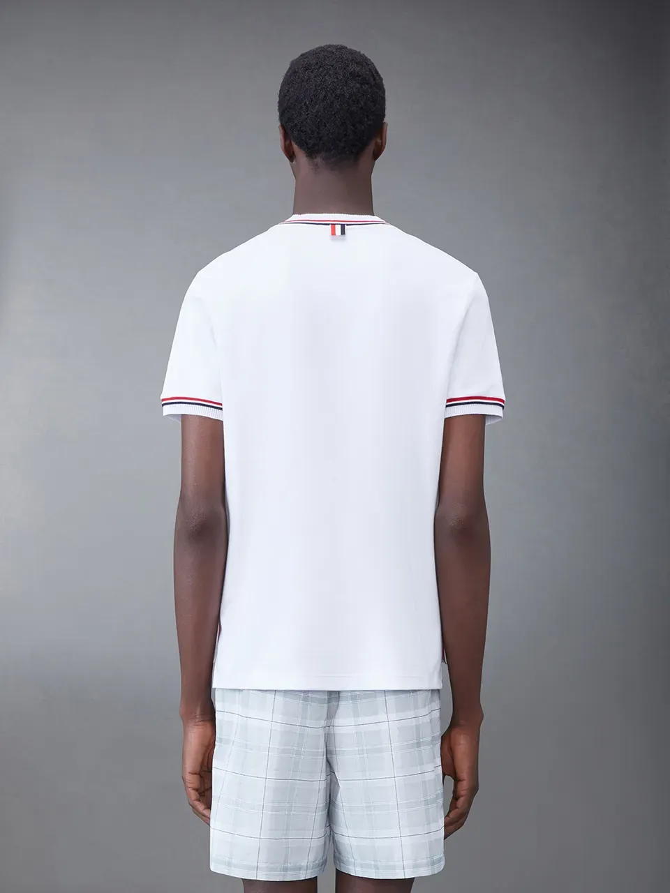 Thom Browne Logo Patch Crewneck T-Shirt